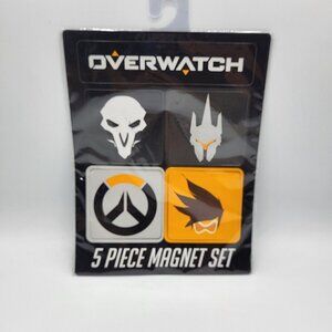 OVERWATCH BLIZZARD REAPER TRACER REINHARDT 5-PIECE‎ MAGNET SET NEW